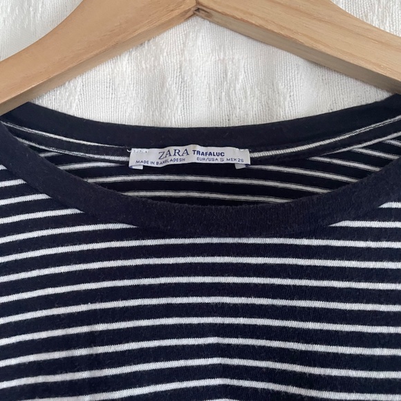 Zara Striped Boxy Crop Top - Picture 3 of 3